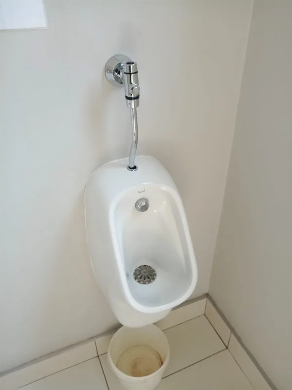 Commercial urinal and flush valve service setup maintained by Plumb A Nator.