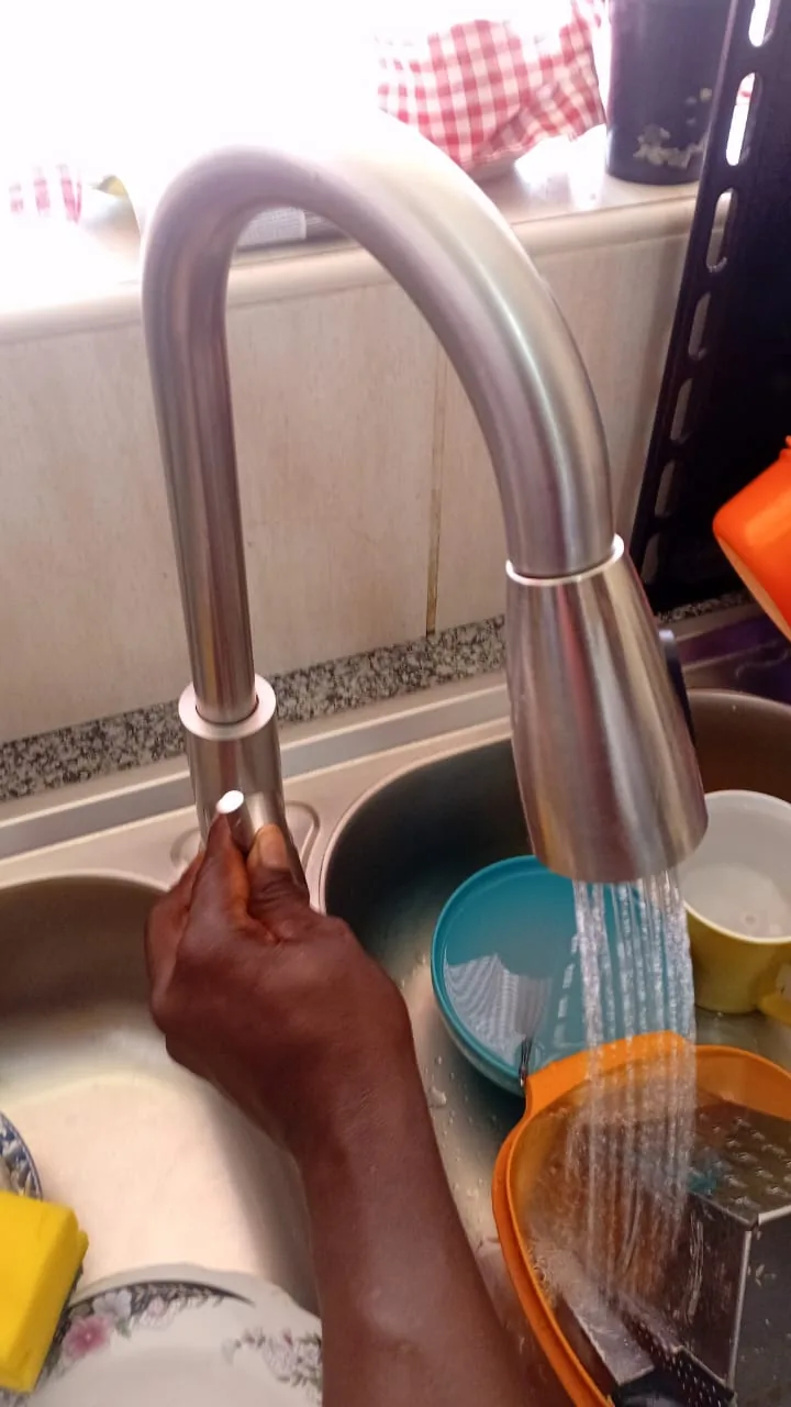 Kitchen mixer tap running after Plumb A Nator kitchen plumbing service.